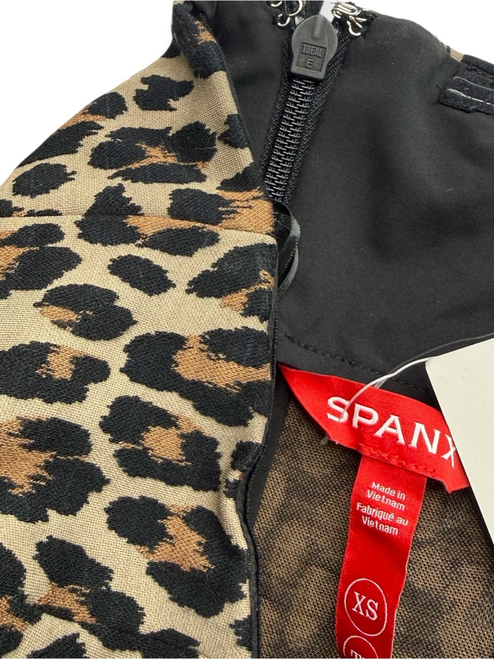 SPANX NWT Brown Leopard Print Strapless Robe Midi Bustier Dress Size XS P0977 - Picture 6 of 11